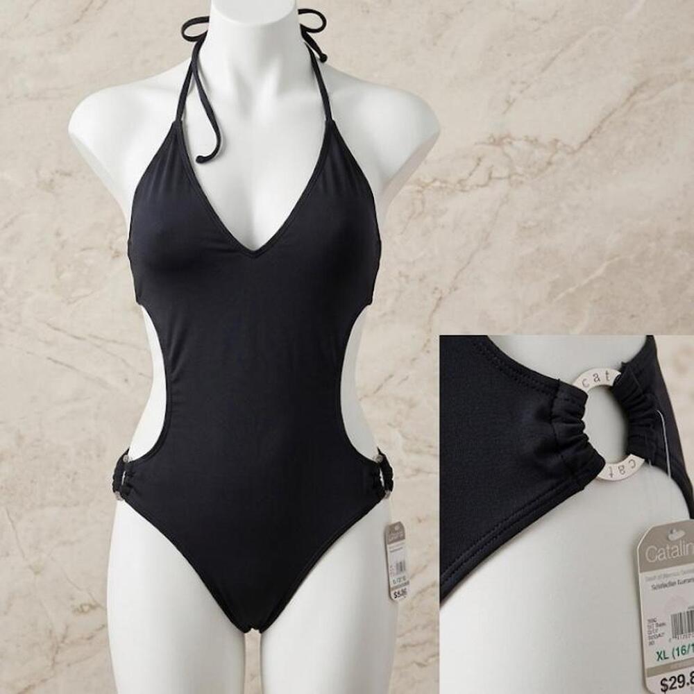 Catalina Y2K Cut-Out One-Piece Swimsuit - Y2K, Minimalist, Indie-Sleek, Baddie,
